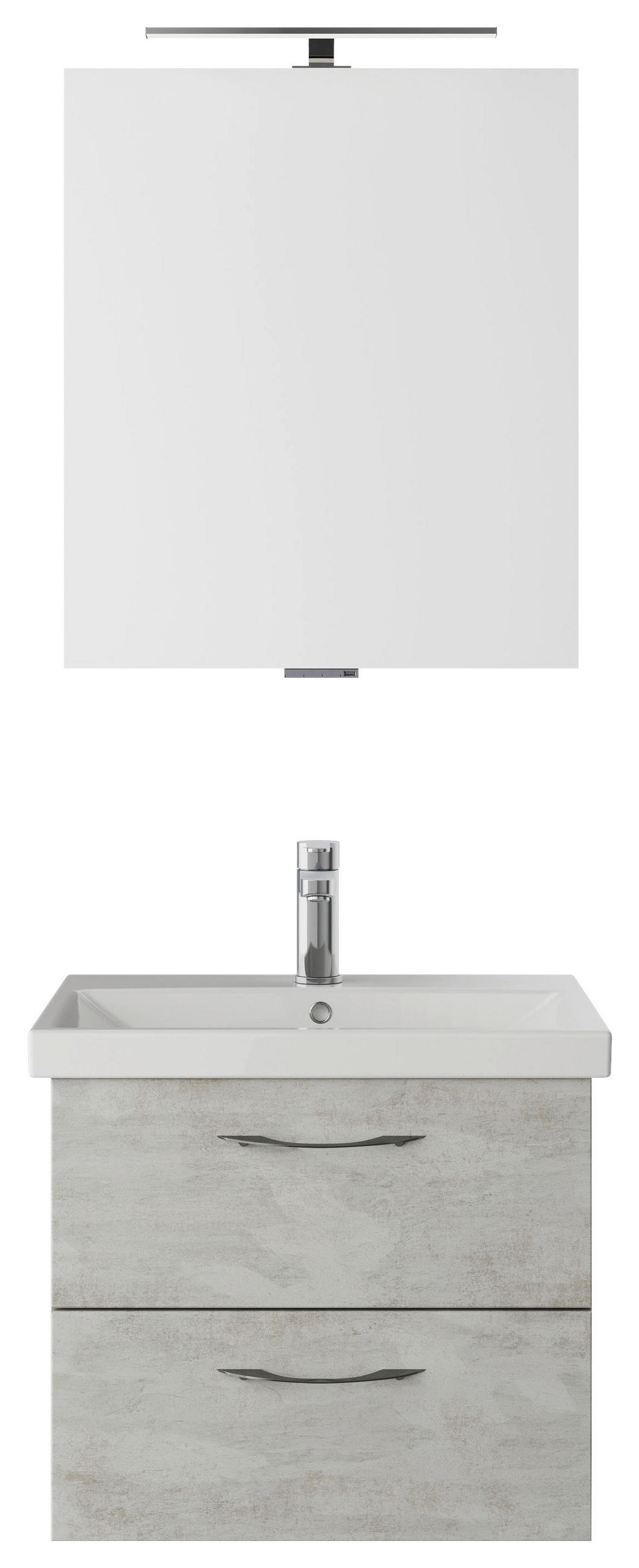 BADEZIMMER  in 60 cm  - Weiß/Grau, KONVENTIONELL, Holzwerkstoff (60cm) - Pelipal