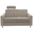 2-SITZER-SOFA in Flachgewebe Creme  - Chromfarben/Creme, Design, Textil/Metall (158/83/85cm) - Xora