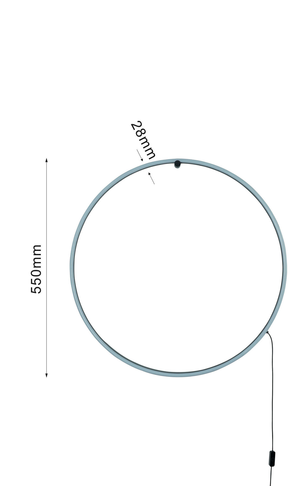 LED-WANDLEUCHTE Scopello 67/6 cm   - Schwarz, Design, Kunststoff/Metall (67/6cm)