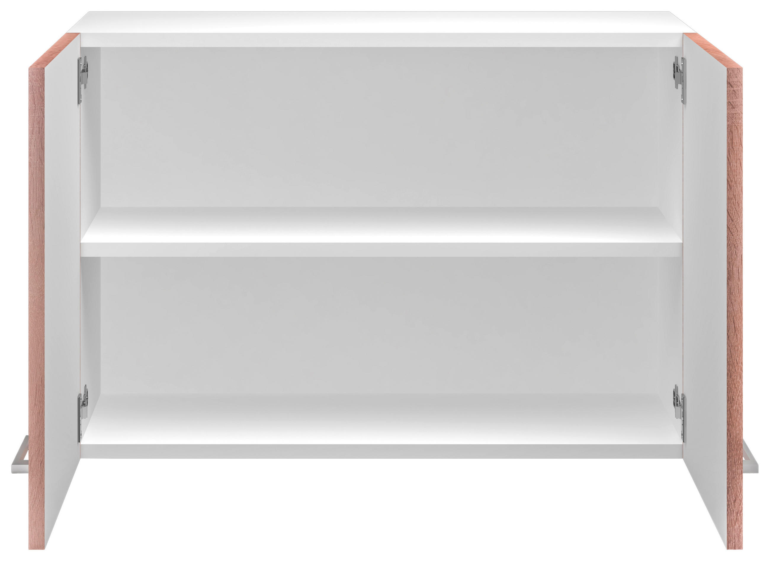 KÜCHENOBERSCHRANK 80/54,8/32 cm in Sonoma Eiche, Weiß - Alufarben/Weiß, KONVENTIONELL, Holzwerkstoff/Kunststoff (80/54,8/32cm) - FlexWell