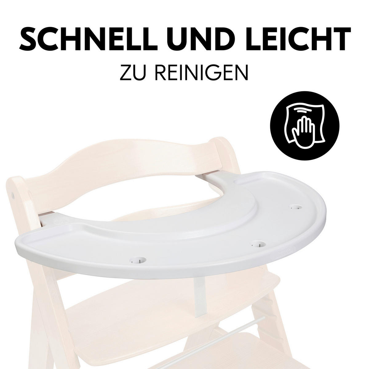 PLADENJ ZA HRANJENJE IN IGRO - bela/večbarvno, Basics, umetna masa/les (58/43/18,5cm) - Hauck