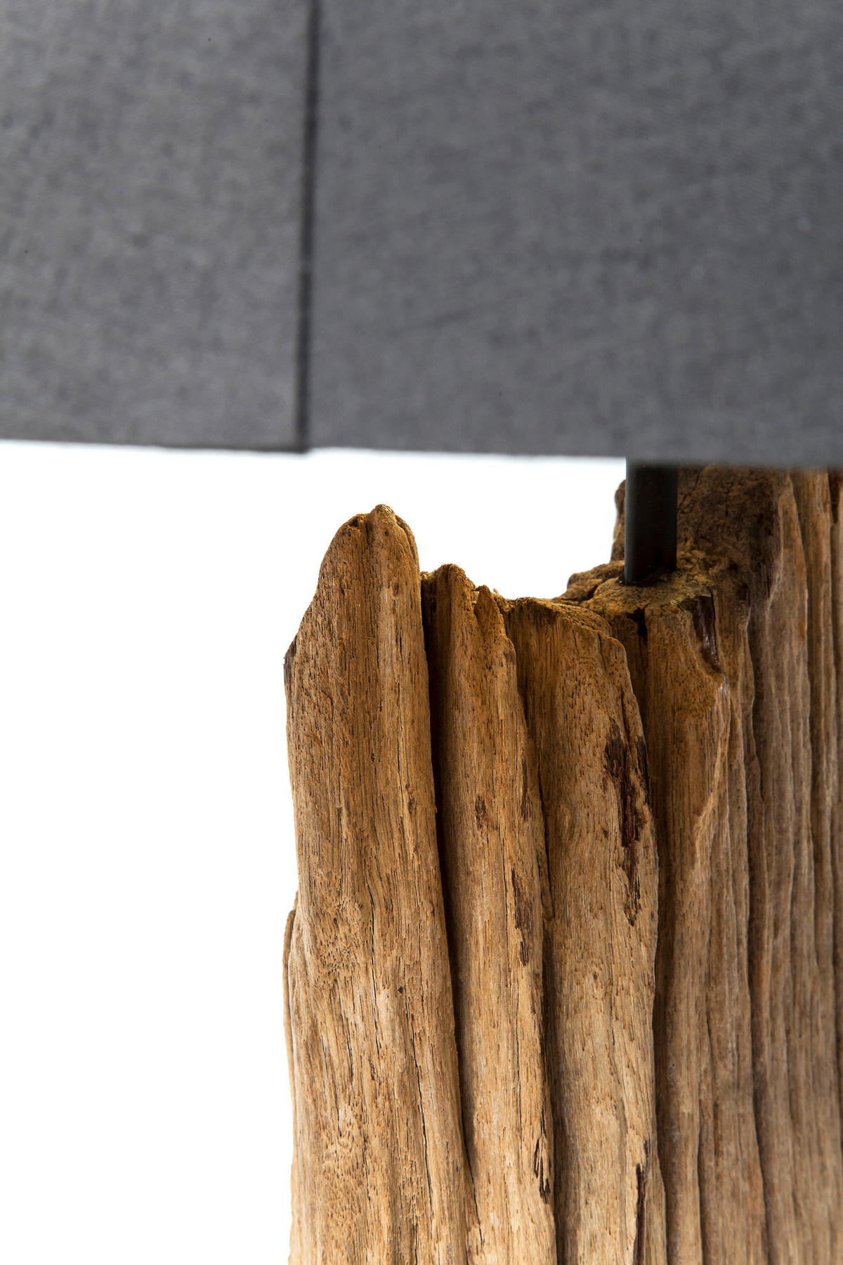 STEHLEUCHTE 52/171/52 cm  - Schwarz/Naturfarben, Natur, Holz/Textil (52/171/52cm) - Kare-Design