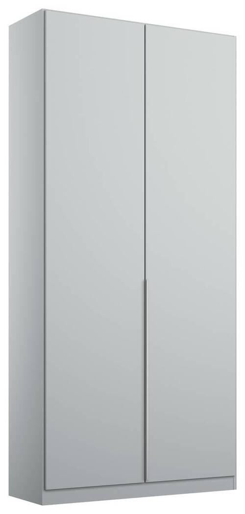 DREHTÜRENSCHRANK in Hellgrau  - Hellgrau/Alufarben, Modern, Holzwerkstoff (91/229/54cm) - Rauch Möbel