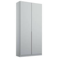 DREHTÜRENSCHRANK in Hellgrau  - Hellgrau/Alufarben, Modern, Holzwerkstoff (91/229/54cm) - Rauch Möbel