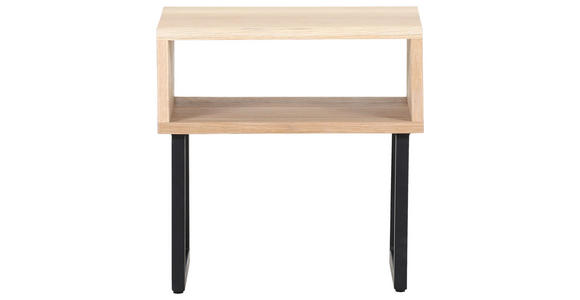 NACHTSCHRANK 50/50/40 cm Eiche massiv  - Eichefarben/Schwarz, Natur, Holz/Metall (50/50/40cm) - Landscape
