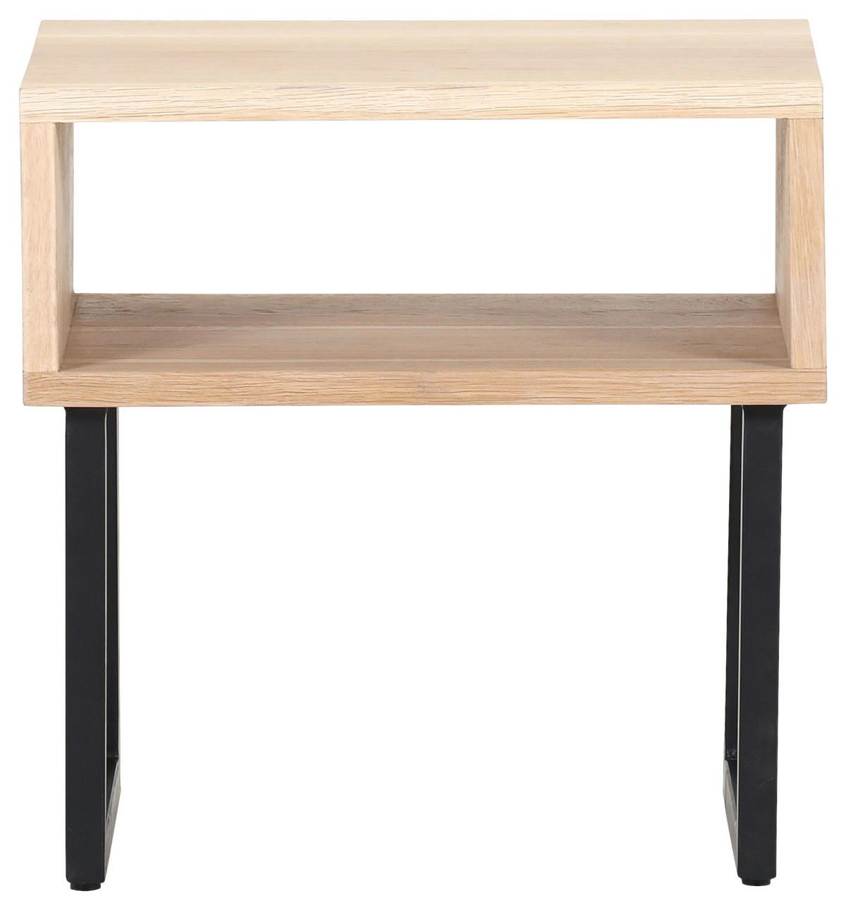 NACHTSCHRANK 50/50/40 cm Eiche massiv  - Eichefarben/Schwarz, Natur, Holz/Metall (50/50/40cm) - Landscape