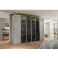 DREHTÜRENSCHRANK 301/235/60 cm 6-türig Grau, Hellgrau  - Hellgrau/Grau, Trend, Glas/Holzwerkstoff (301/235/60cm) - Novel