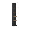 REGAL Grau, Eichefarben  - Eichefarben/Grau, MODERN, Holzwerkstoff (40,8/204,7/34,4cm) - MID.YOU