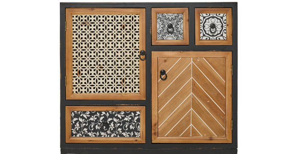 KOMMODE  in 80/84/38 cm  - Multicolor/Schwarz, ROMANTIK / LANDHAUS, Holz/Holzwerkstoff (80/84/38cm) - Landscape