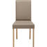STUHL Lederlook Beige, Eichefarben - Eichefarben/Beige, KONVENTIONELL, Holz/Textil (44/91/56cm) - Carryhome