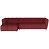 ECKSOFA LIVOLI in Chenille Bordeaux  160/306 cm  - Bordeaux/Schwarz, Design, Textil (160/306cm) - MID.YOU