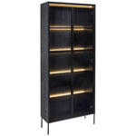 VITRINE  in Schwarz  - Schwarz, Design, Glas/Holzwerkstoff (86/204/34cm) - Hom`in