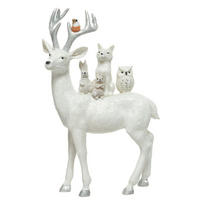DEKOHIRSCH  - Weiß, Trend, Kunststoff (7/17/27cm) - X-Mas
