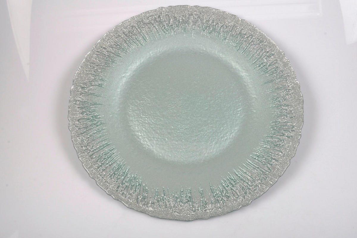 PLATZTELLER Glas 4-teilig  - Mintgrün, Trend, Glas (33cm) - Novel