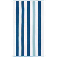 STRANDTUCH Blau, Weiß Hochglanz 90/180 cm  - Blau/Weiß Hochglanz, Basics, Textil (90/180cm) - Egeria