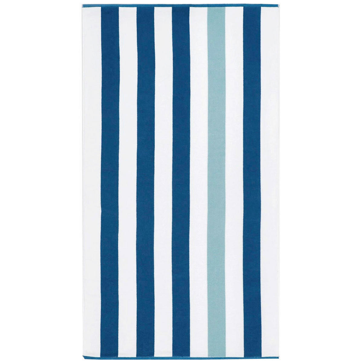 STRANDTUCH Blau, Weiß Hochglanz 90/180 cm  - Blau/Weiß Hochglanz, Basics, Textil (90/180cm) - Egeria