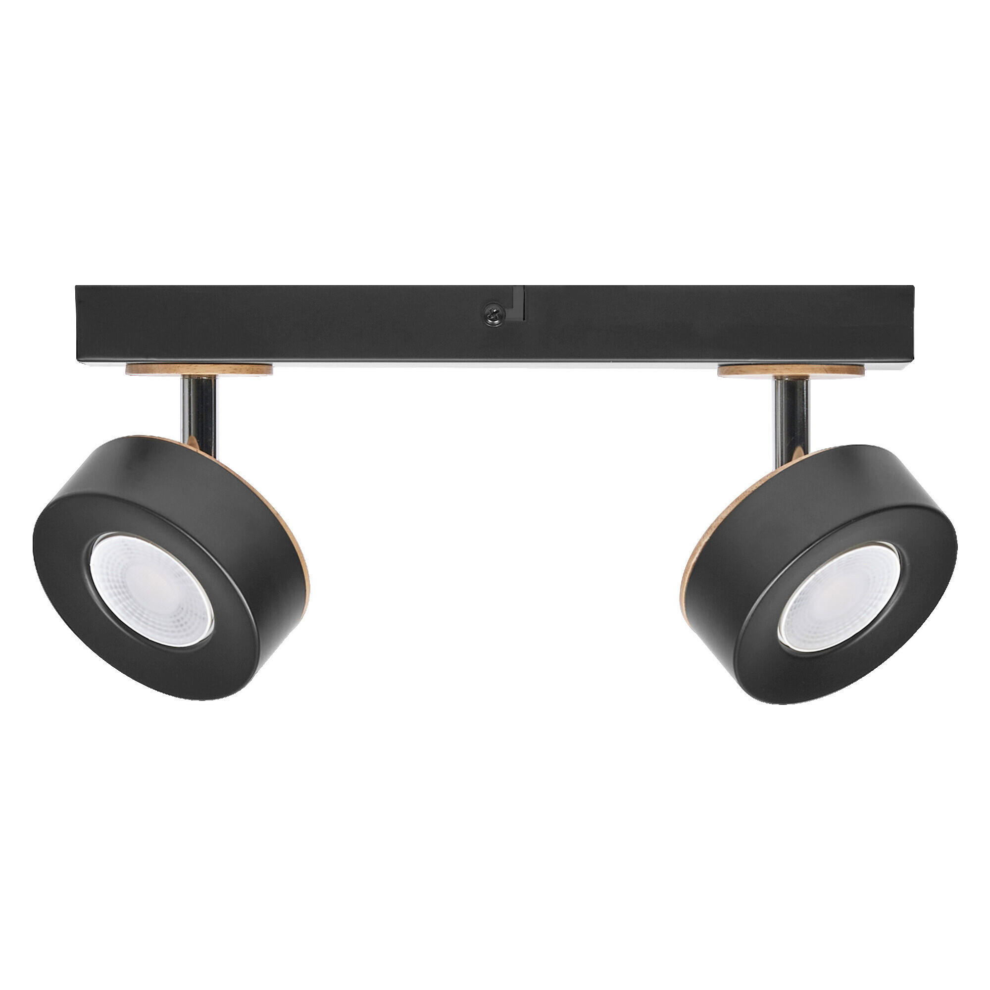 LED-STRAHLER 29,8/9/10,8 cm   - Schwarz, Design, Holz/Kunststoff (29,8/9/10,8cm) - Osram