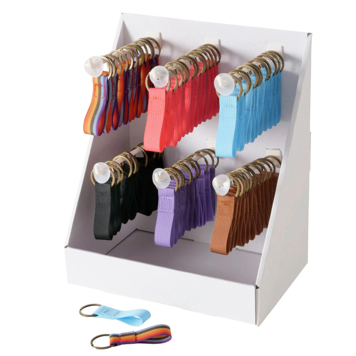 PŘÍVĚSEK NA KLÍČE - modrá/černá, Basics, kov/textil (9/3/0,4cm)