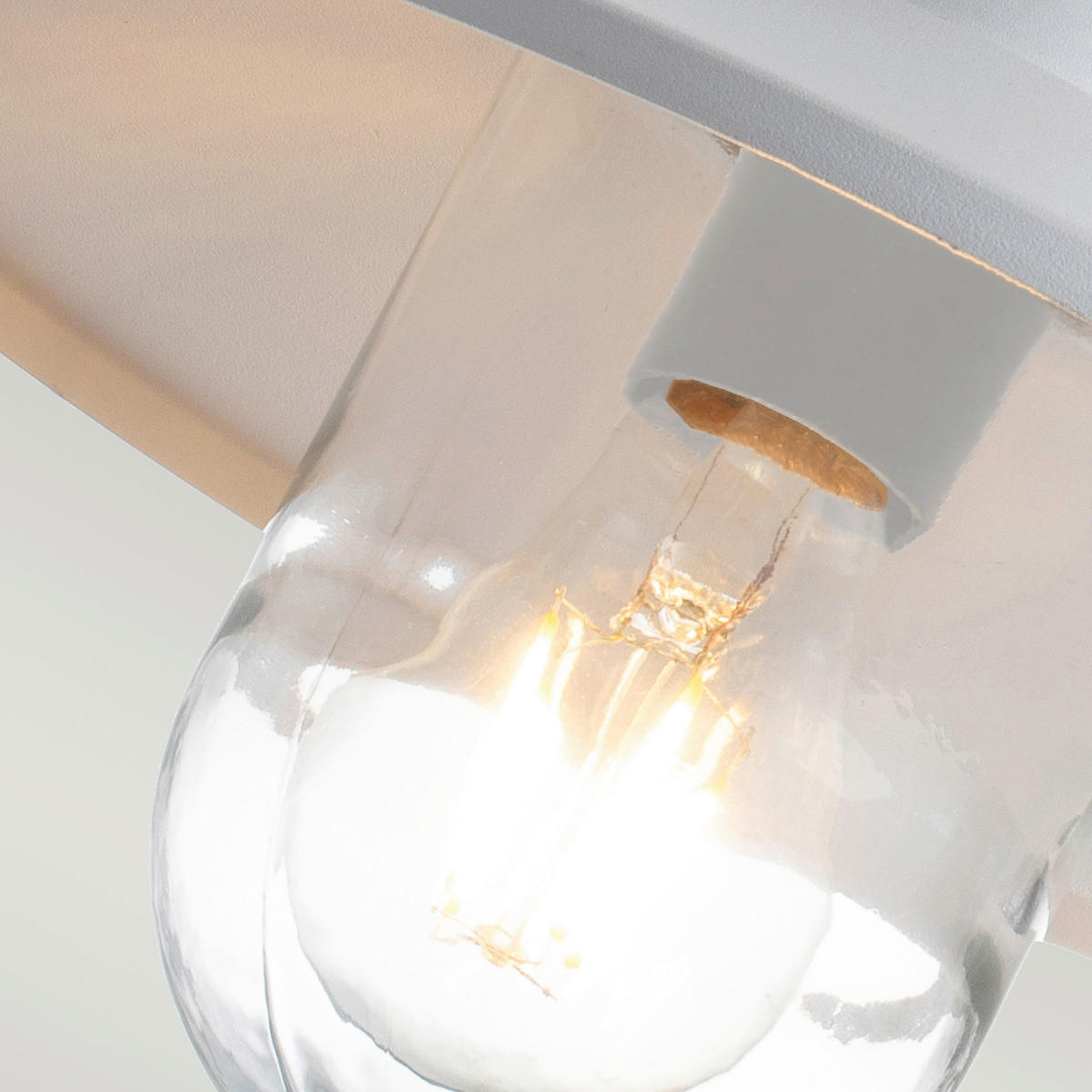 AUßENWANDLEUCHTE 42/27.5/25.5 cm   - Weiß, KONVENTIONELL, Glas/Metall (42/27.5/25.5cm) - Elstead Lighting
