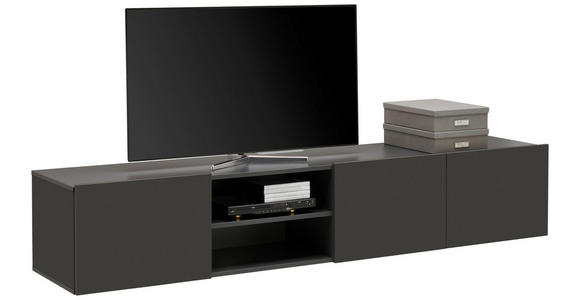 LOWBOARD  200/36,7/42 cm  hängend  - Anthrazit, Design, Holzwerkstoff (200/36,7/42cm) - Hom`in