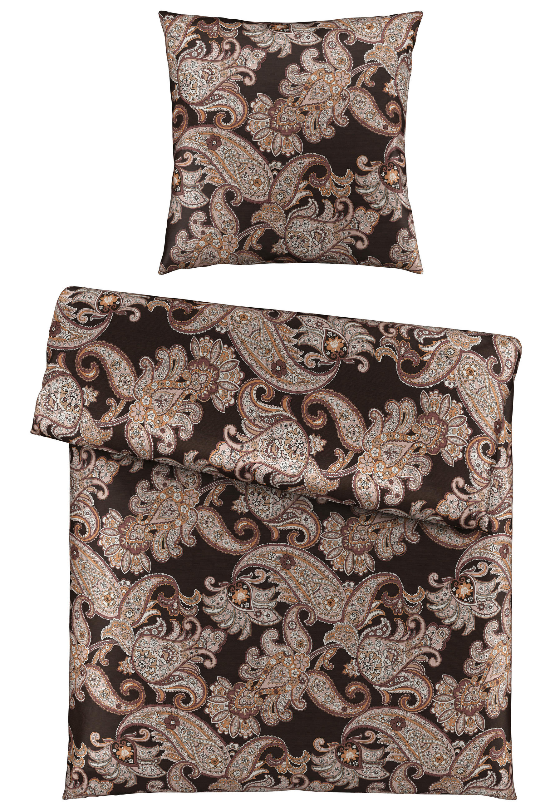 BETTWÄSCHE Satin 155/220 cm  - Braun, Textil (155/220cm) - Novel