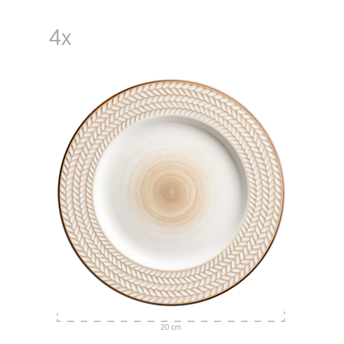 KAFFEESERVICE Weiß Prospero 12-teilig  - Weiß, Basics, Keramik (24,5/24,5/22,5cm) - Mäser