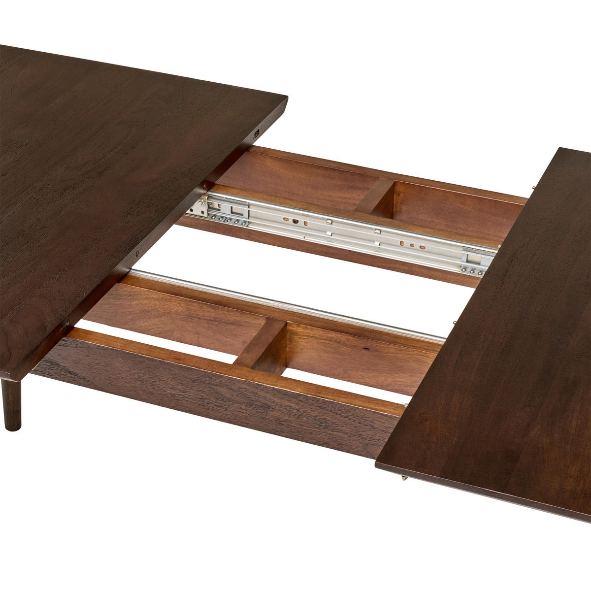 ESSTISCH 200/85/76 cm Echtholz  Holz ausziehbar rechteckig Dunkelbraun  - Dunkelbraun, MODERN, Holz (200/85/76cm) - Livetastic