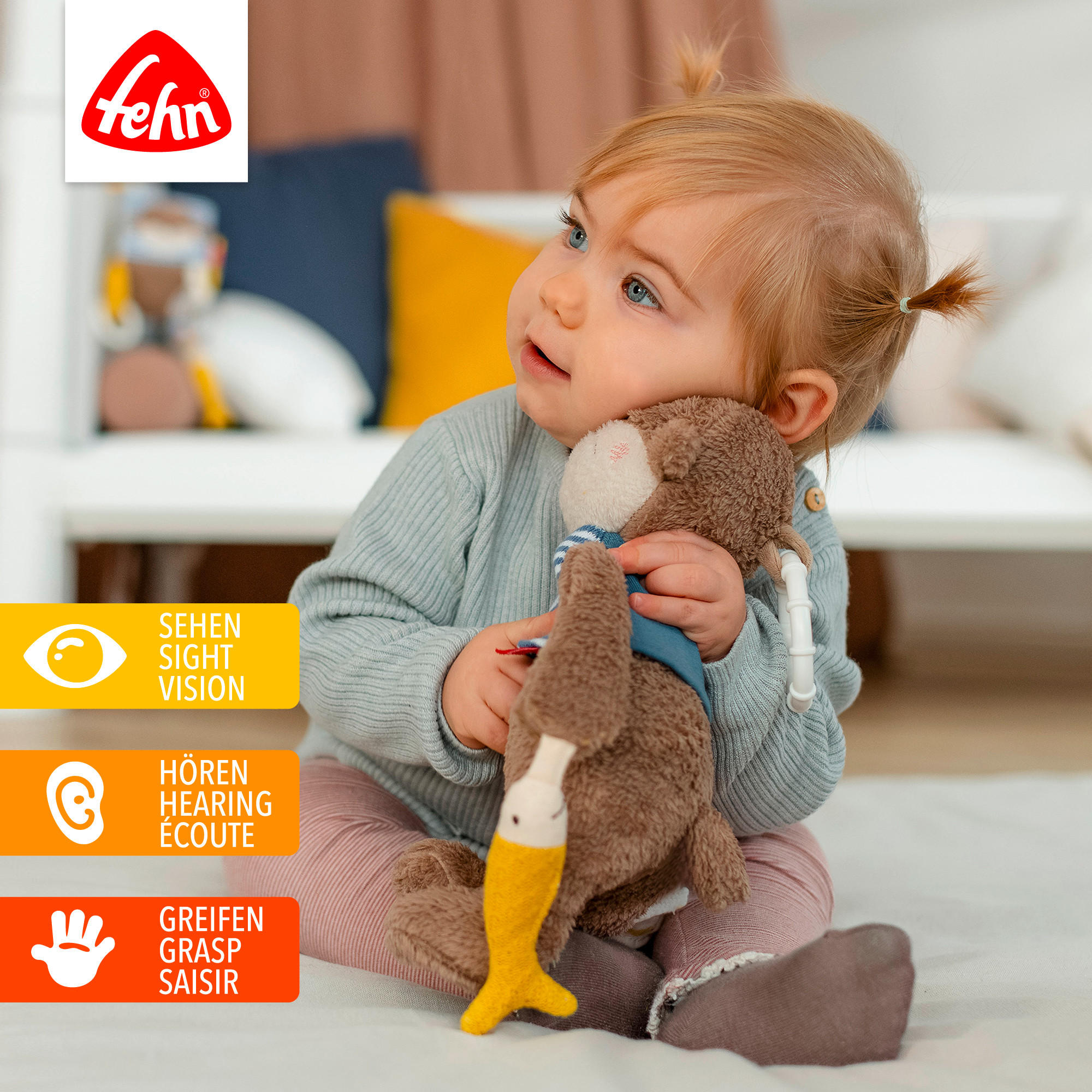 SPIELTIER - Multicolor, Basics, Textil (29/11,8/8cm) - Fehn