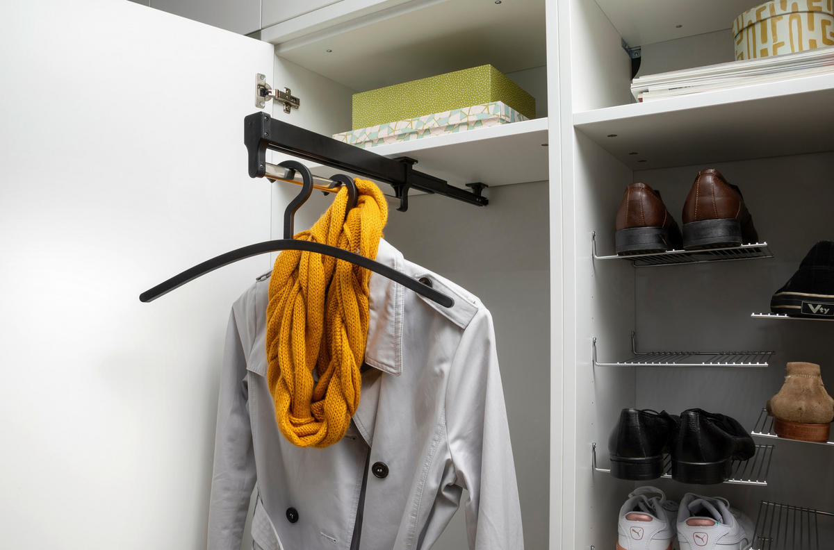 GARDEROBE 8-teilig  in 186/234/39 cm  - Wildeiche/Weiss, Design, Glas/Holzwerkstoff (186/234/39cm) - Moderano