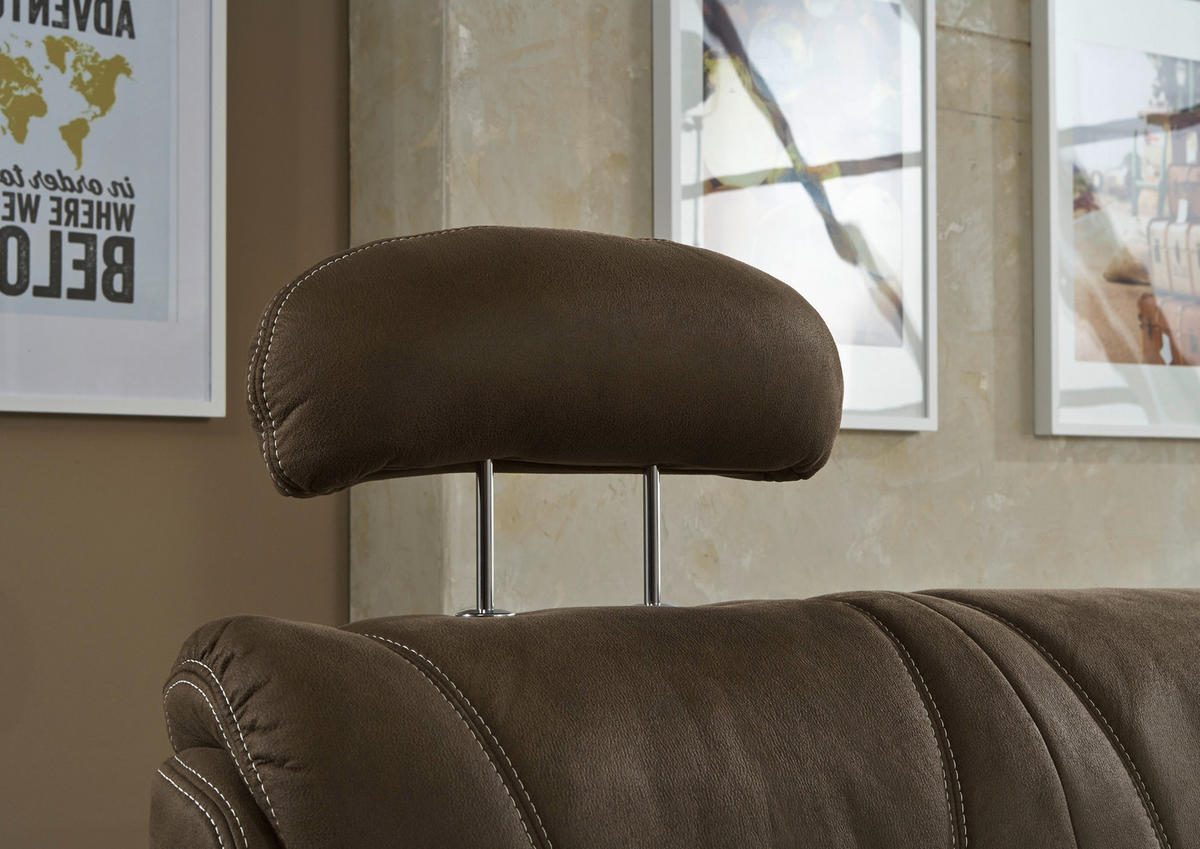 ECKSOFA Braun, Grau Lederlook  - Beige/Braun, KONVENTIONELL, Holz/Textil (234/286cm) - Beldomo Comfort