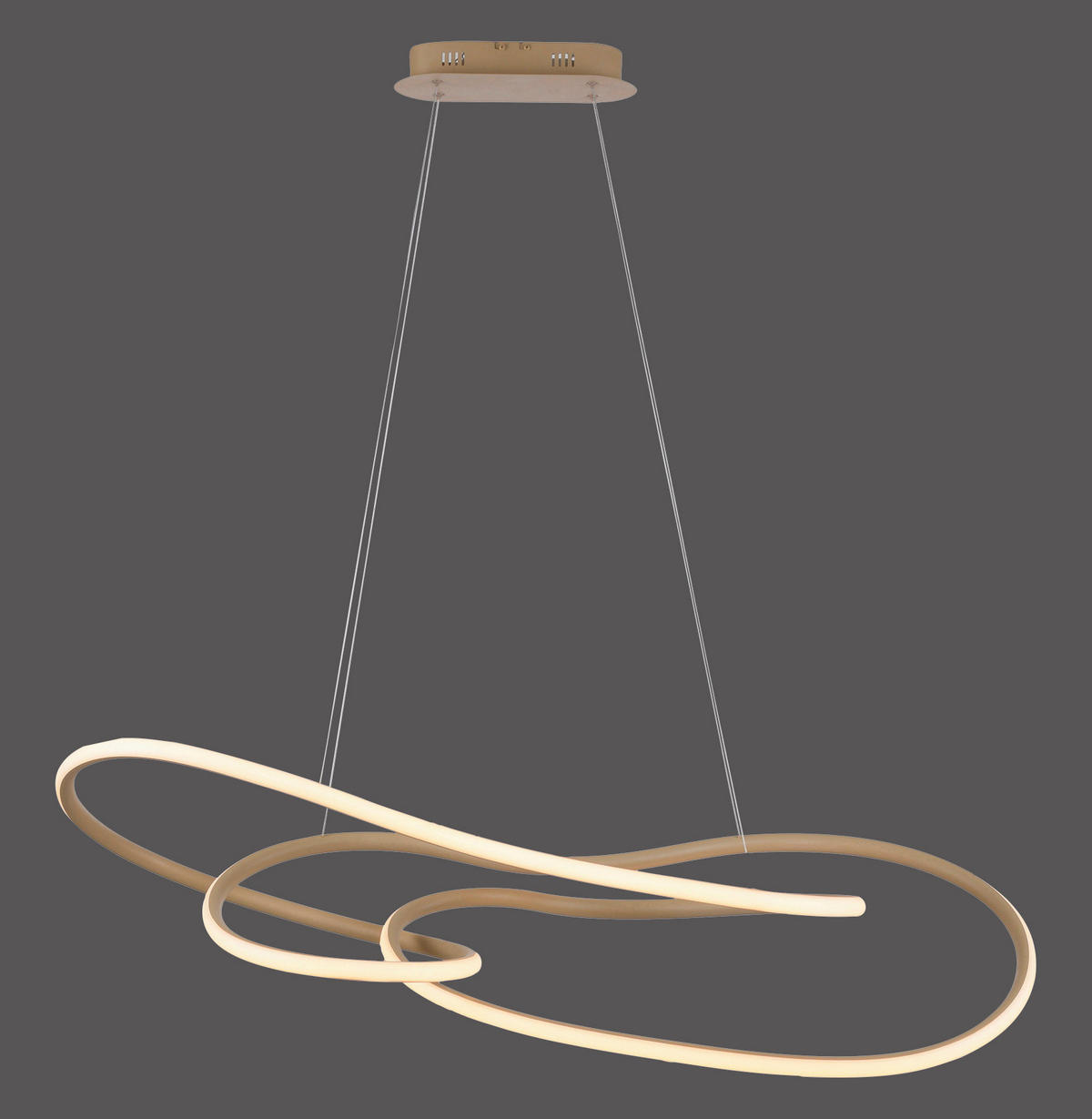 VISEČA LED-SVETILKA  TWIST 64 W//2700 K/230 V/ - peščene barve, Design, kovina/umetna masa (122/40/120cm)