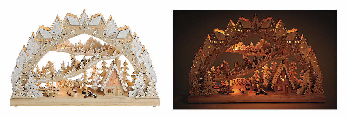 WEIHNACHTSPYRAMIDE  - Beige, Basics, Holz (45,0/8,0/28,5cm) - X-Mas