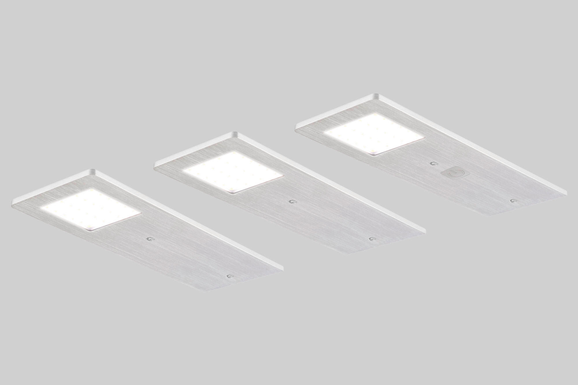 UNTERBAULEUCHTEN-SET 19/0,4/7 cm   - Alufarben, Basics, Metall (19/0,4/7cm)