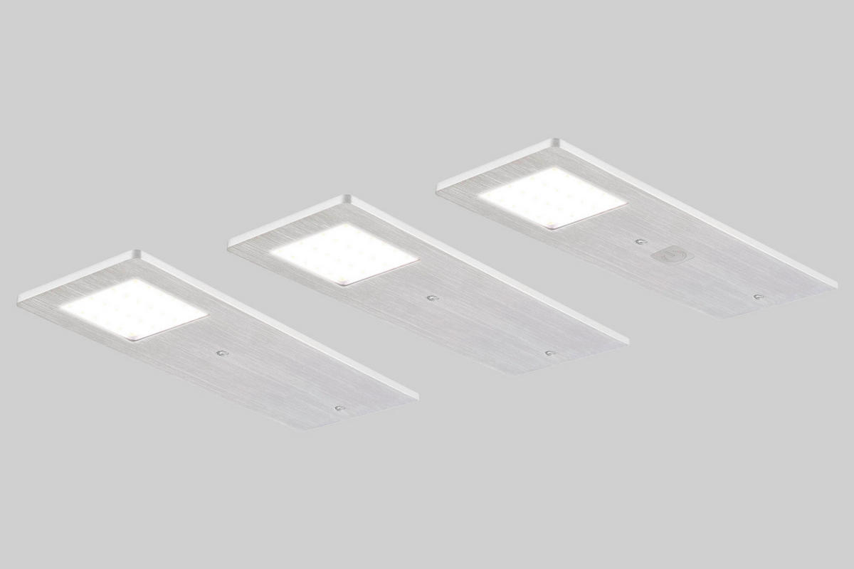 UNTERBAULEUCHTEN-SET 19/0,4/7 cm   - Alufarben, Basics, Metall (19/0,4/7cm)