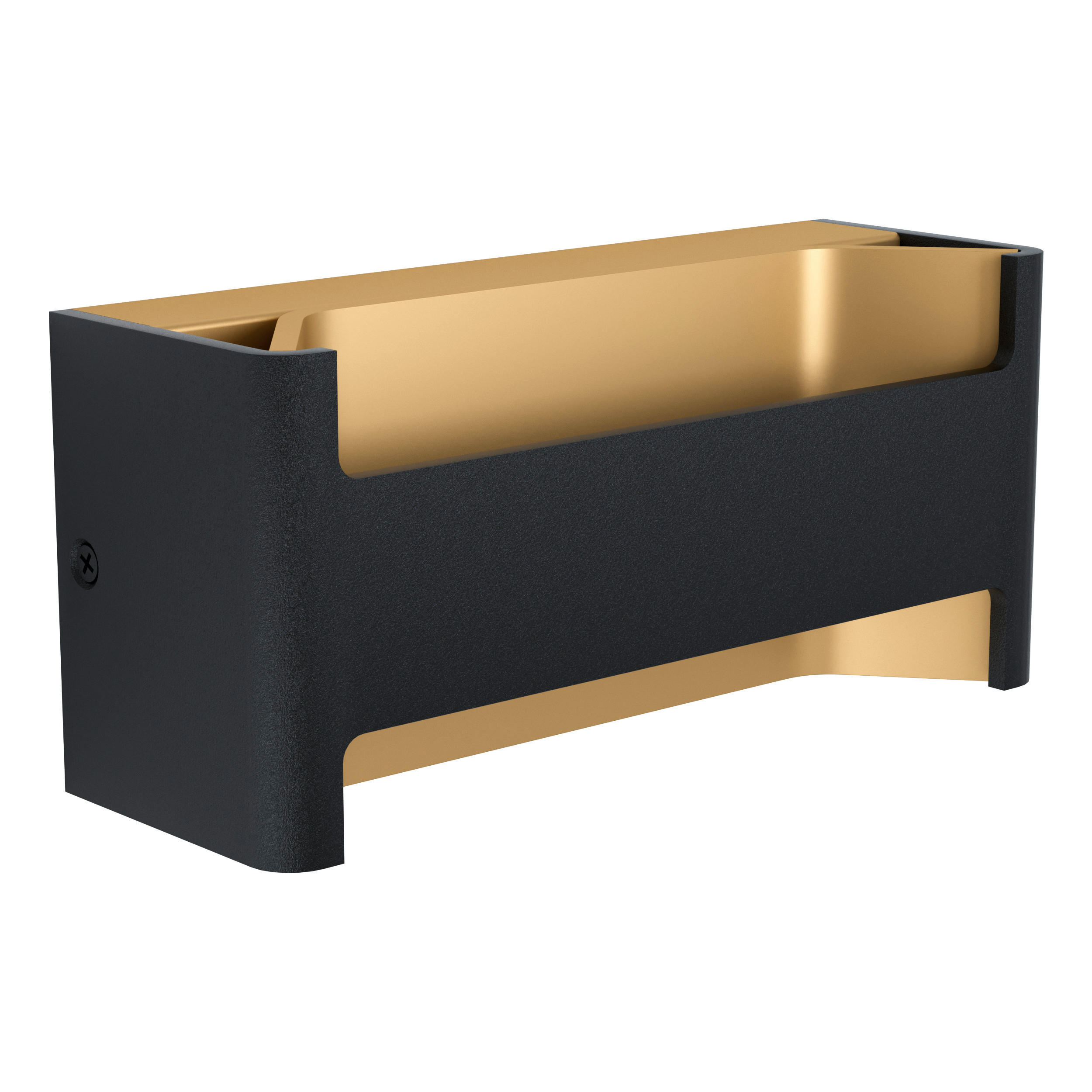NÁSTĚNNÉ LED SVÍTIDLO, 22/7,5/10 cm - černá/průhledné, Design, kov/plast (22/7,5/10cm)