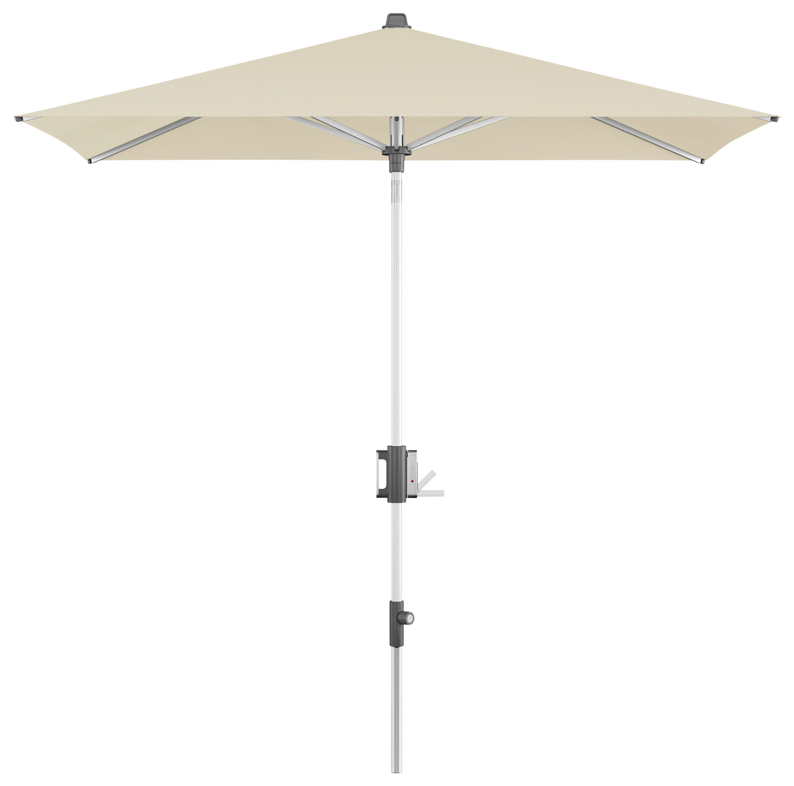 SONNENSCHIRM 230x150 cm Naturfarben  - Alufarben/Naturfarben, KONVENTIONELL, Textil/Metall (230/150cm) - KNIRPS