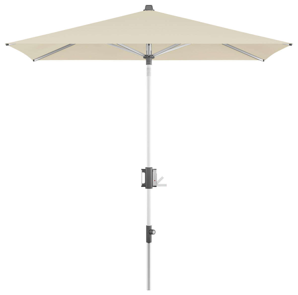 SONNENSCHIRM 230x150 cm Naturfarben  - Alufarben/Naturfarben, KONVENTIONELL, Textil/Metall (230/150cm) - KNIRPS