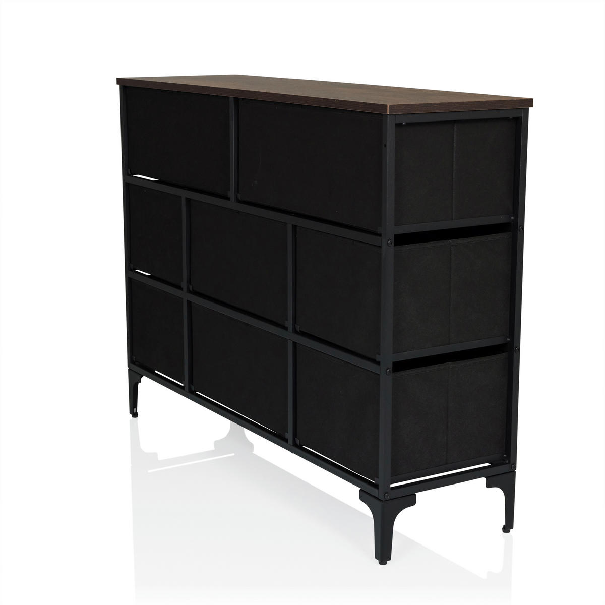 KOMMODE  in  - Multicolor/Schwarz, MODERN, Holzwerkstoff/Textil (102,5/77,5/30cm) - MID.YOU