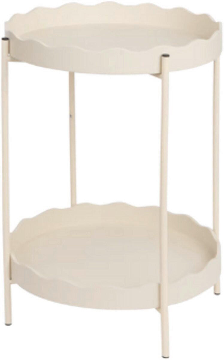 POMOĆNI STOČIĆ   - svetložuta, Osnovno, drvo/metal (40.5/40.5/54cm)