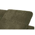 ECKSOFA Grün Chenille Kopfteilverstellung, Sitztiefenverstellung  - Schwarz/Grün, Design, Textil/Metall (243/307cm) - Xora