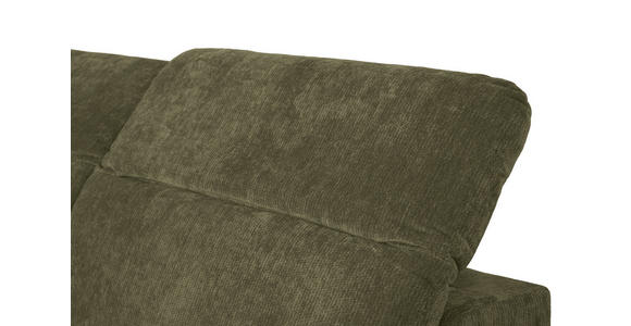 ECKSOFA Grün Chenille Kopfteilverstellung, Sitztiefenverstellung  - Schwarz/Grün, Design, Textil/Metall (243/307cm) - Xora