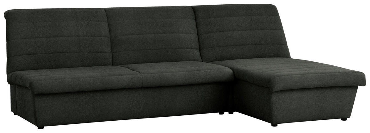 ECKSOFA in Webstoff Dunkelgrün  274/168 cm  - Dunkelgrün/Schwarz, Design, Kunststoff/Textil (274/168cm) - LOOKS by W.Joop