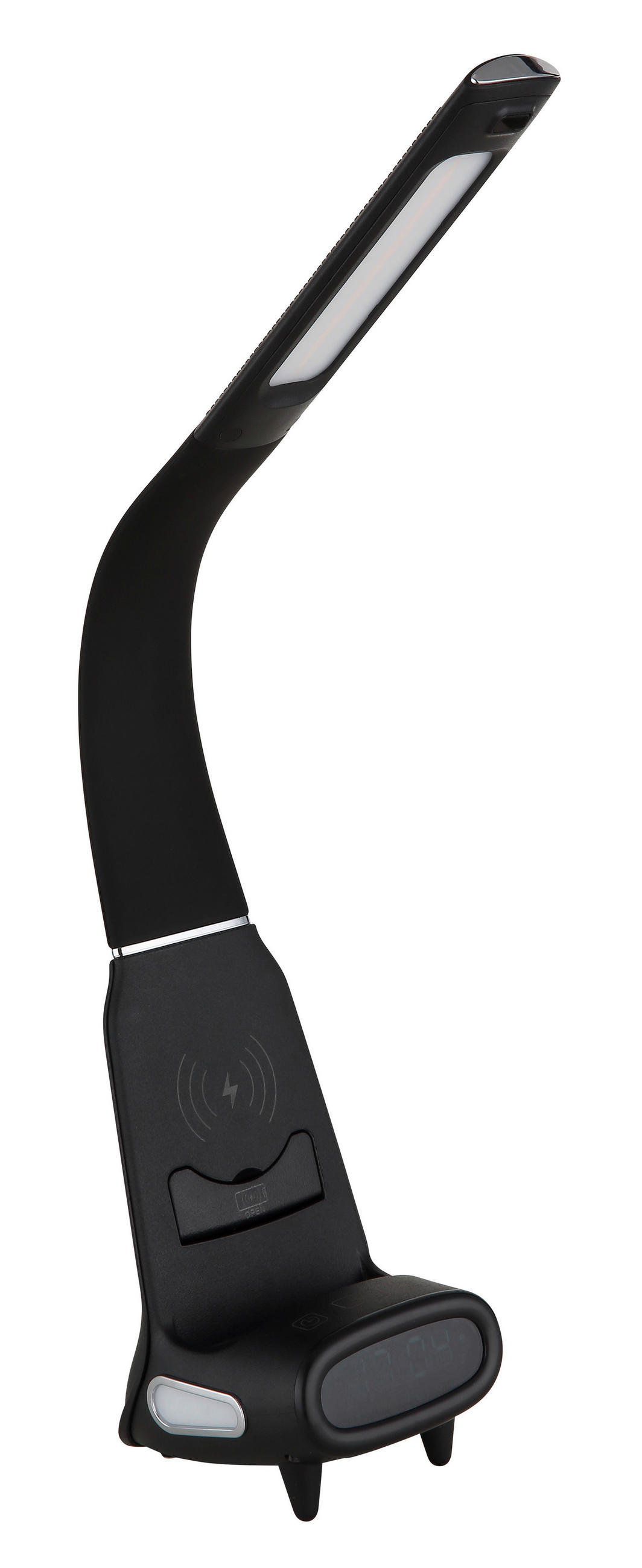 LED-TISCHLEUCHTE 25/10/50 cm   - Chromfarben/Schwarz, Design, Kunststoff (25/10/50cm) - Globo