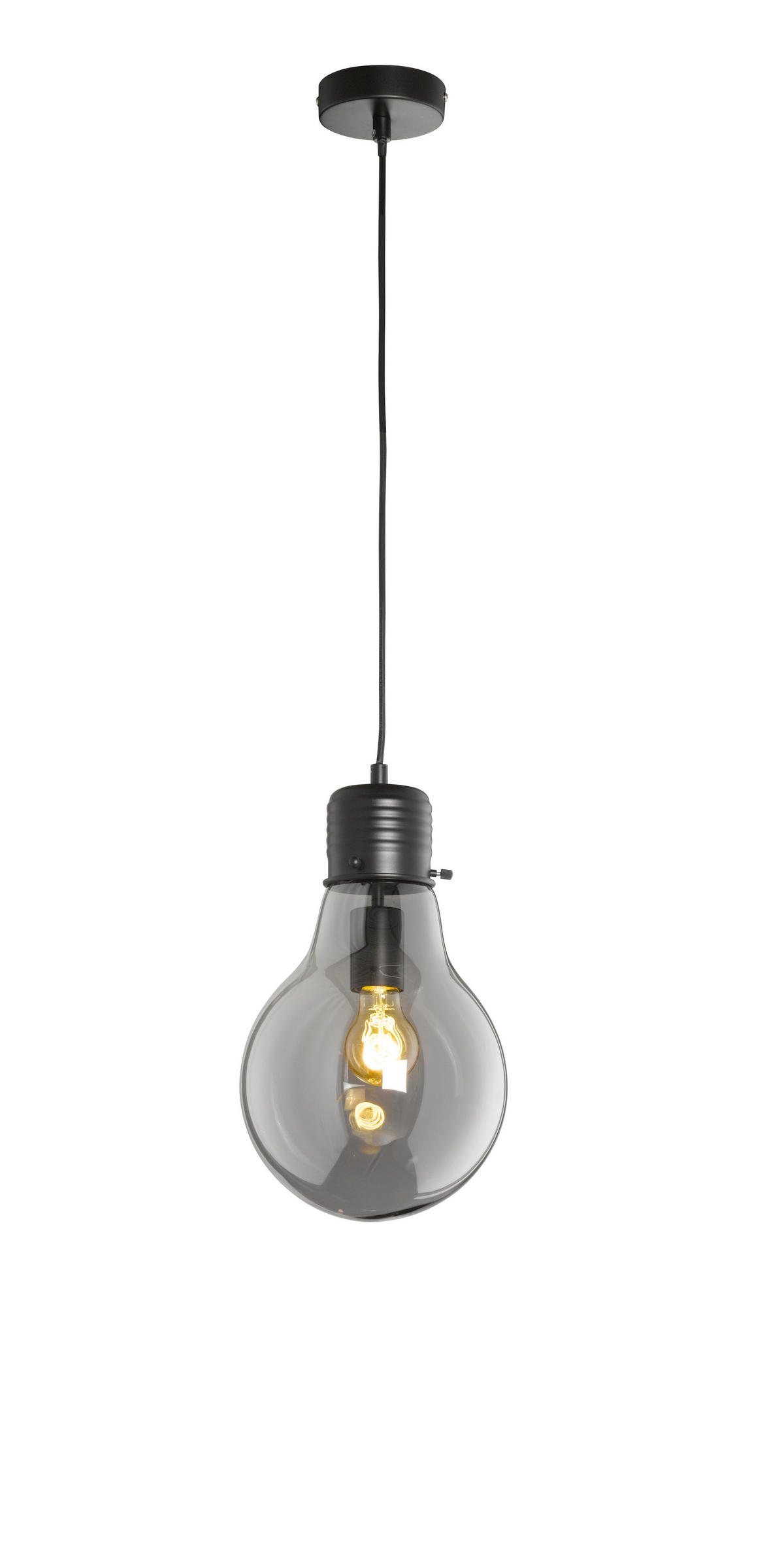 VISEČA SVETILKA  Louis      22/140 cm      E27 - črna, Basics, kovina/steklo (22/140cm)