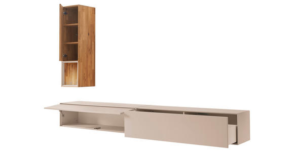 WOHNWAND Tarvis 3-teilig  in Sandfarben, Wildeiche  180/190/39 cm   - Sandfarben/Wildeiche, Design, Holz/Holzwerkstoff (180/190/39cm) - Dieter Knoll