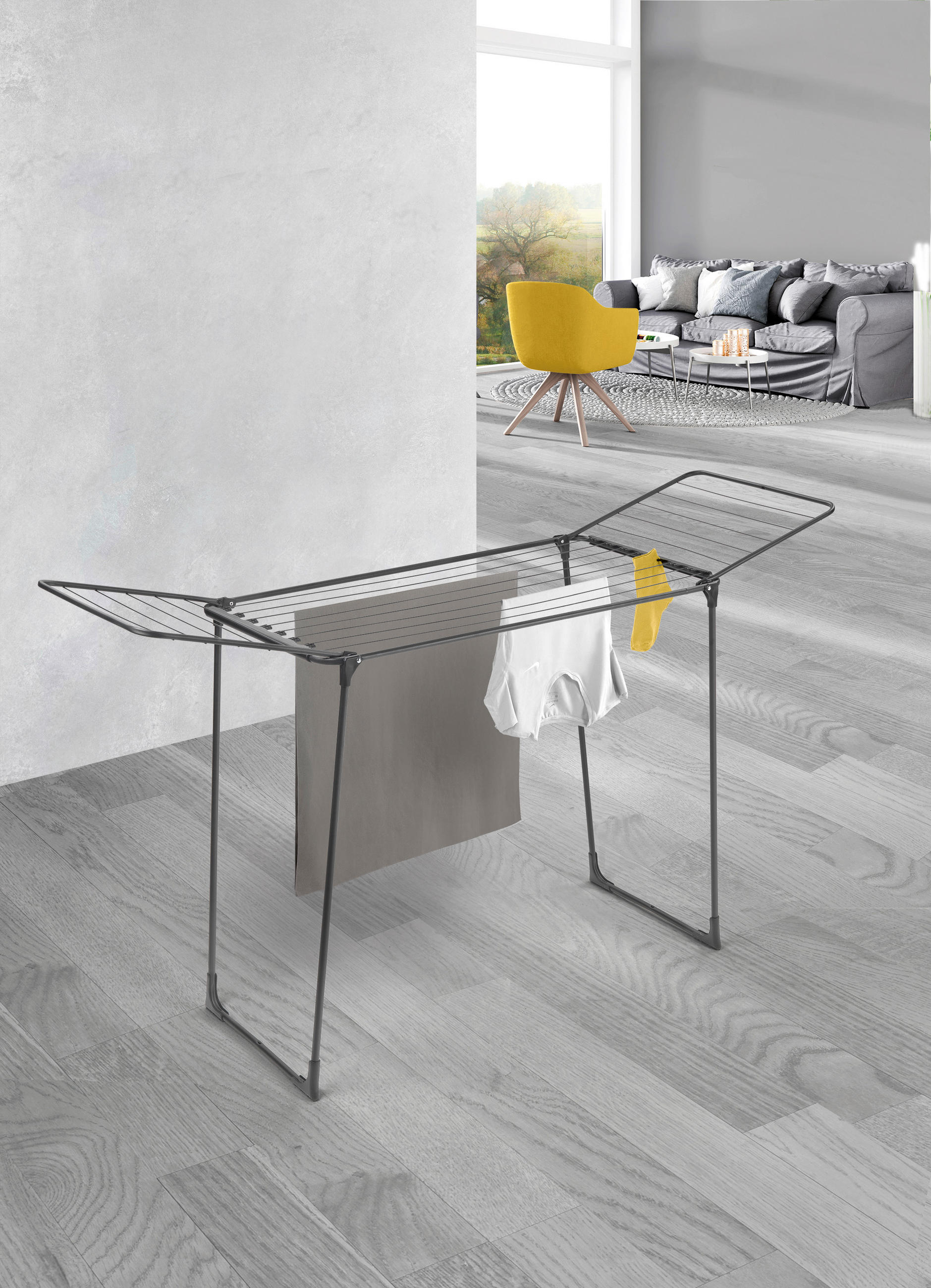 WÄSCHETROCKNER Hydra Onyx  - Schwarz, Basics, Metall (179/105/56cm) - Metaltex