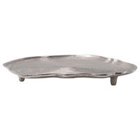 DEKOTABLETT   39,5/39,5/5 cm   - Silberfarben, Trend, Metall (39,5/39,5/5cm) - Kayoom