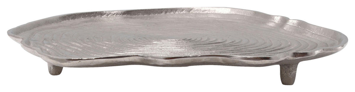 DEKOTABLETT   39,5/39,5/5 cm   - Silberfarben, Trend, Metall (39,5/39,5/5cm) - Kayoom