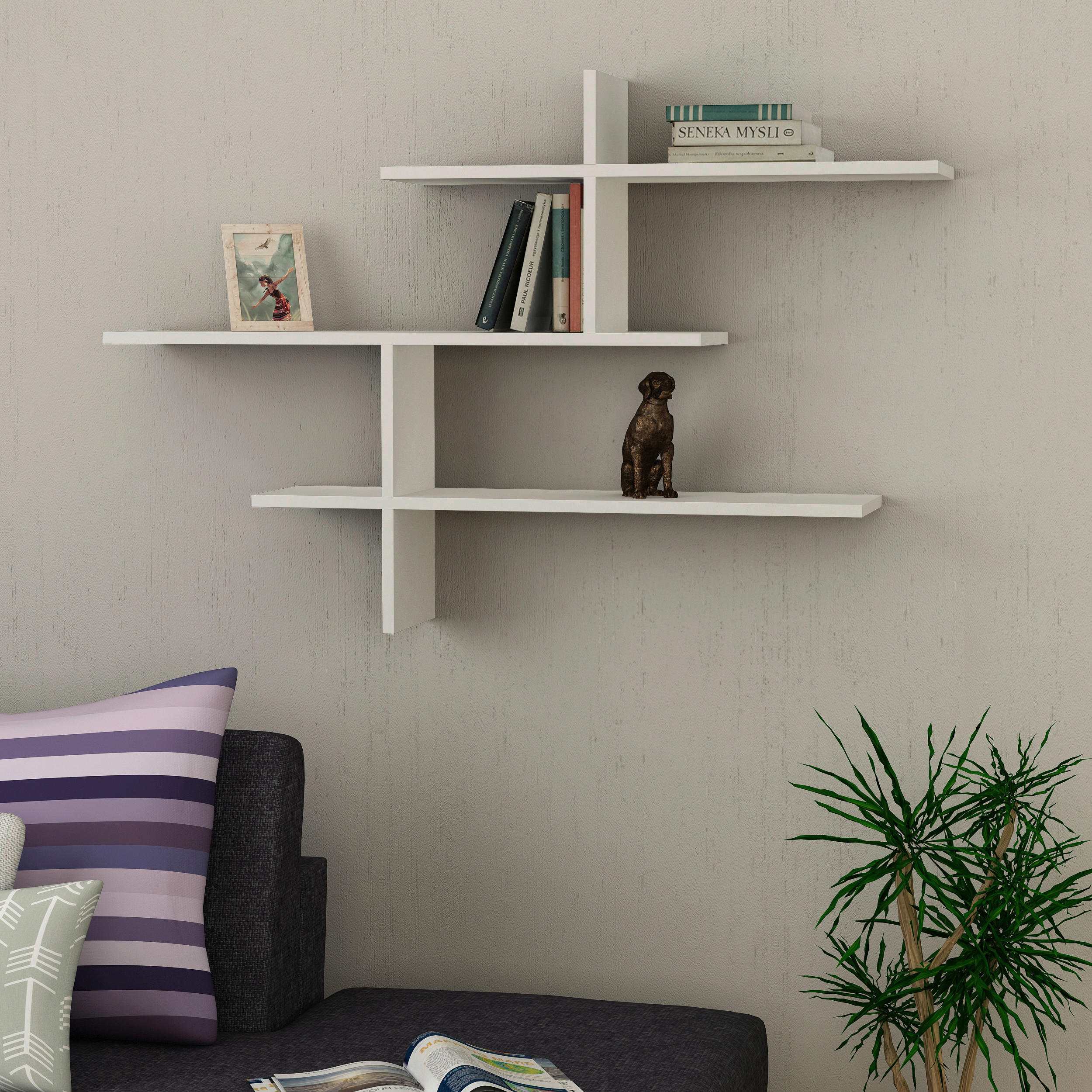 WANDREGAL Weiß  - Weiß, Design, Holzwerkstoff (123/81/22cm) - Livetastic