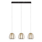 LED-HÄNGELEUCHTE 95/23/150 cm  - Goldfarben/Schwarz, Design, Kunststoff/Metall (95/23/150cm) - Novel